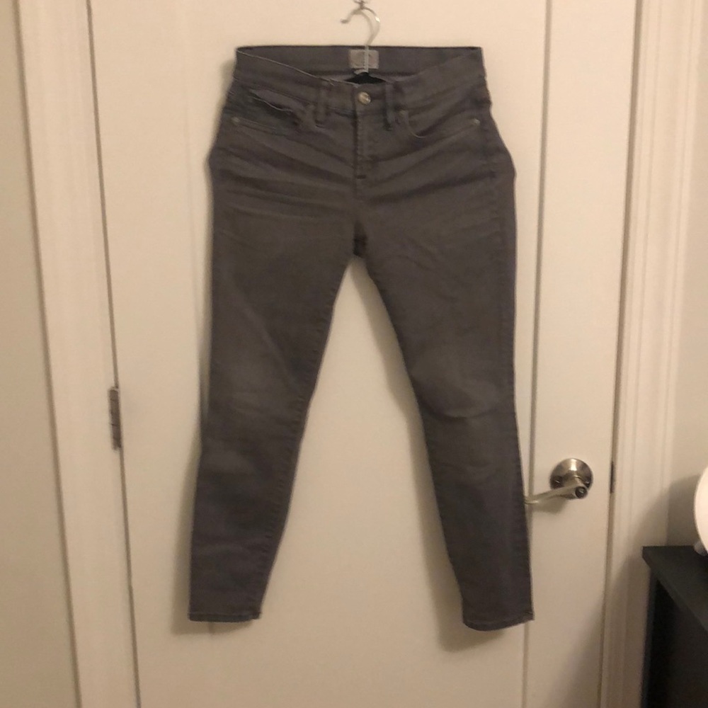 J. Crew 8 Inch Toothpick Jean in Gray